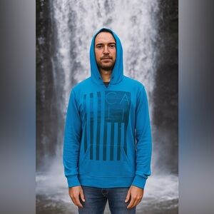 Free State ‘CALI’ Blue Hoodie Size Large